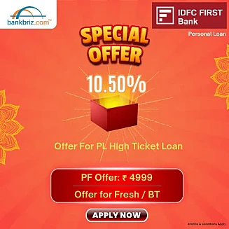 IDFC PERSONAL LOAN OFFER BY BANKBRIZ